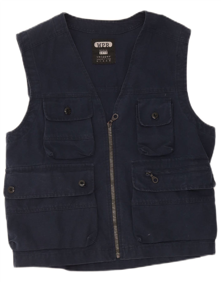 Weipper Herren-Utility-Gilet UK 38, mittelmarineblaue Baumwolle