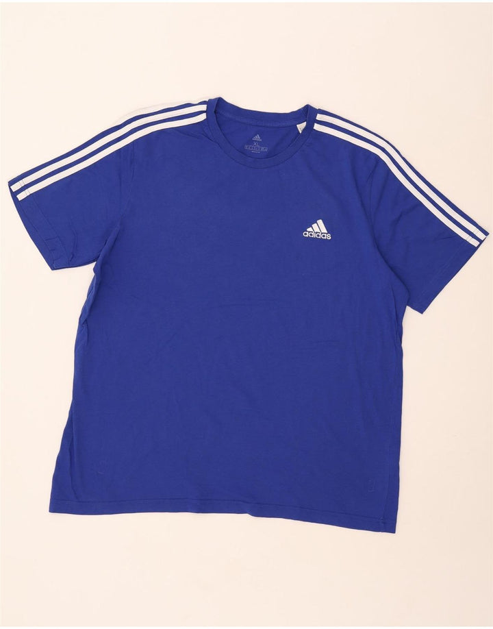 Adidas Herren T-Shirt Top XL Blau Baumwolle