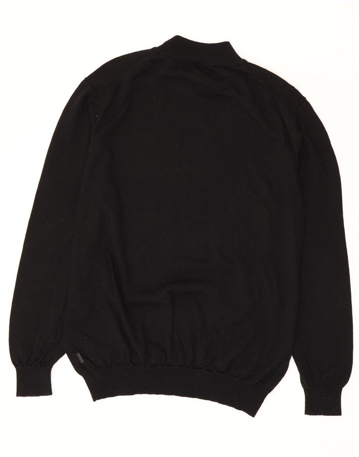 Hugo Boss Herren-Pullover mit Rollkragen, 3XL, schwarze Schurwolle