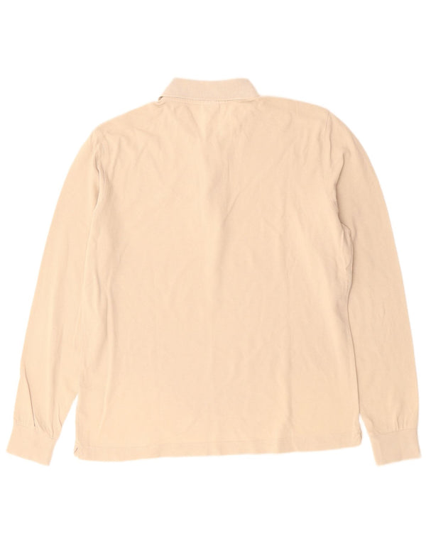 KAPPA Herren-Langarm-Poloshirt, Größe S, Beige, Baumwolle