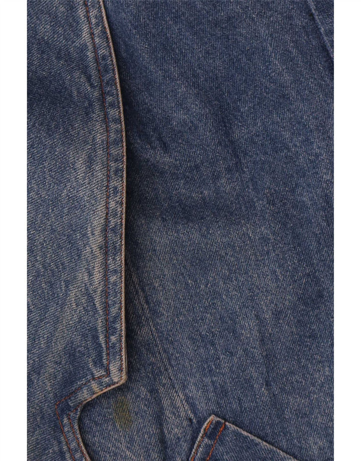 Vintage Damen-Blazer mit 1 Knopf, übergroß, IT 42 Mittelblau