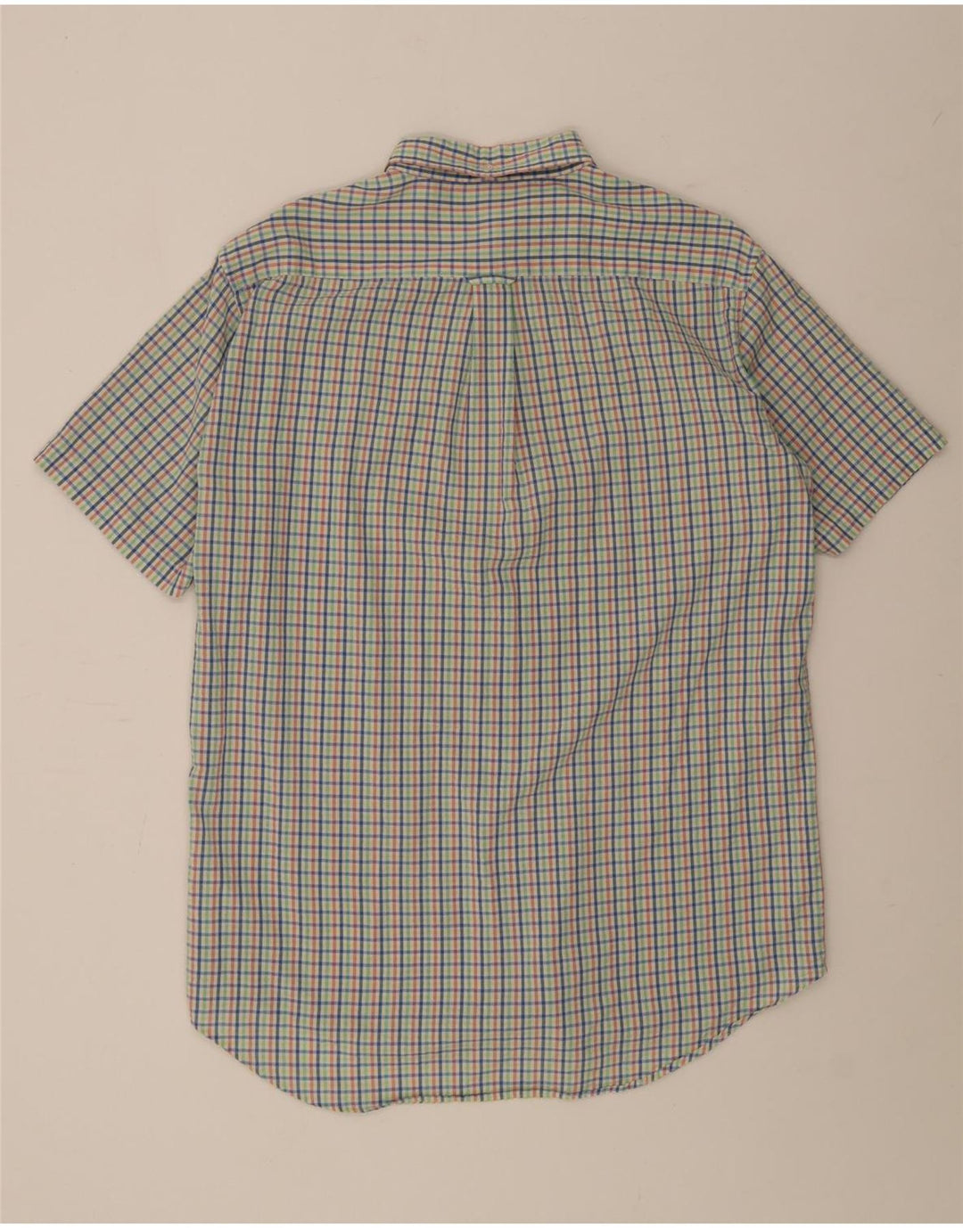 GANT Herren Kurzarmhemd Größe 41/42 16 1/2 Großes mehrfarbiges Karo