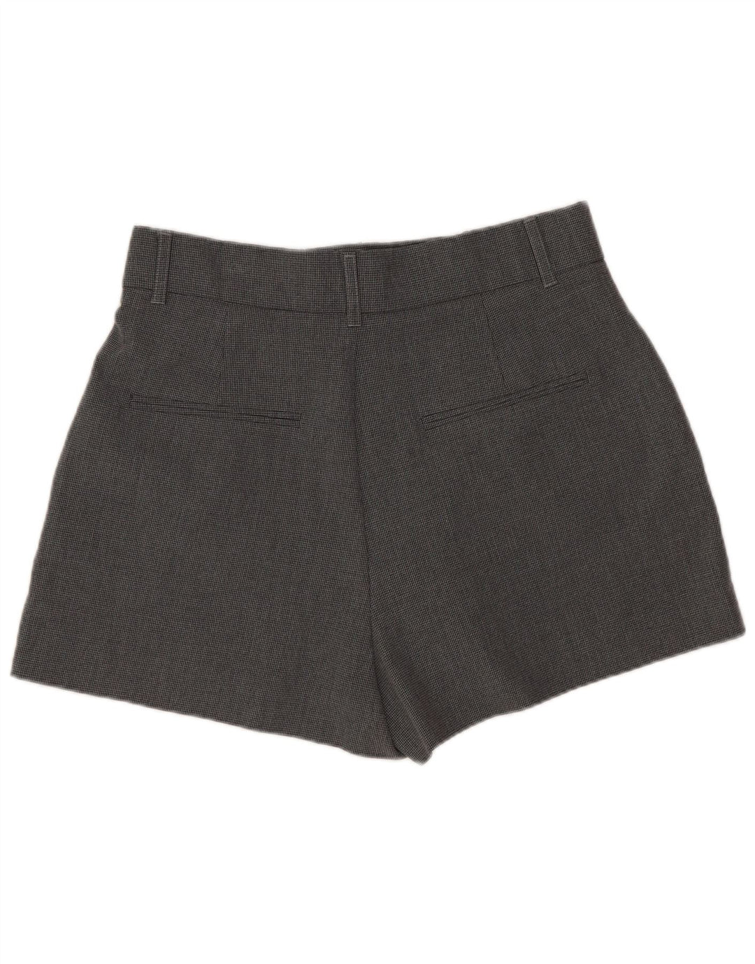 Zara Damen-Hotpants mit hoher Taille, mittelgroß, W28, grauer Hahnentrittmuster