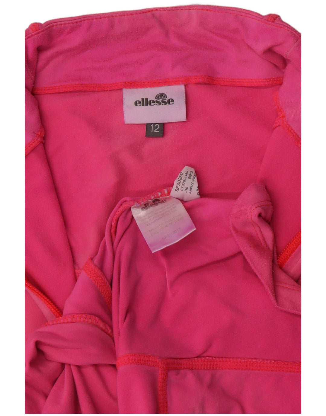 Ellesse Womens Trainingsanzug Top Jacke UK 12 Mittelrosa Nylon