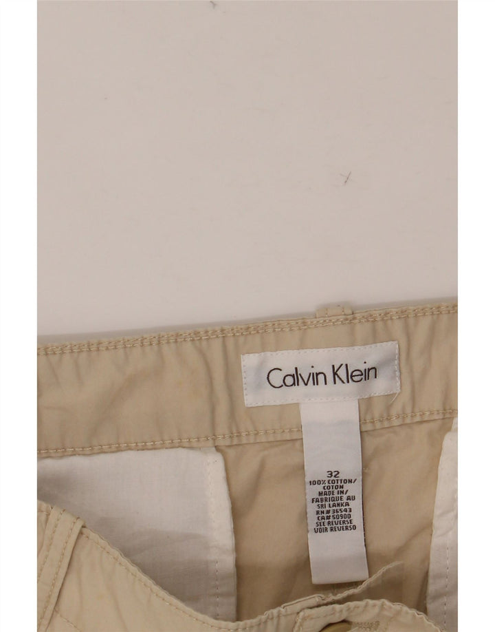 CALVIN KLEIN Herren Chinoshorts W32 Mittelbeige Baumwolle