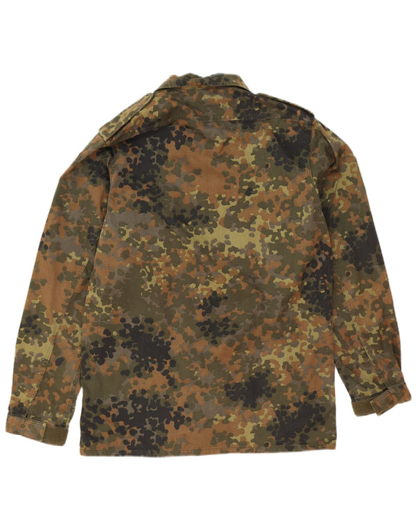 Vintage Herren Overshirt Militärhemd Medium Khaki Camouflage Baumwolle