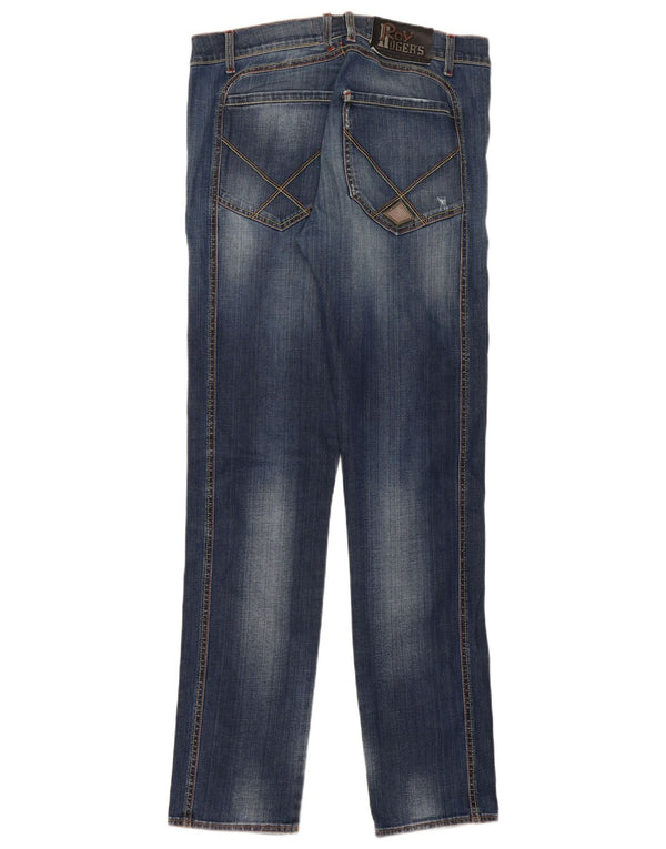 Roy Rogers Herren Straight Jeans IT 52 XL W38 L34 Blaue Baumwolle
