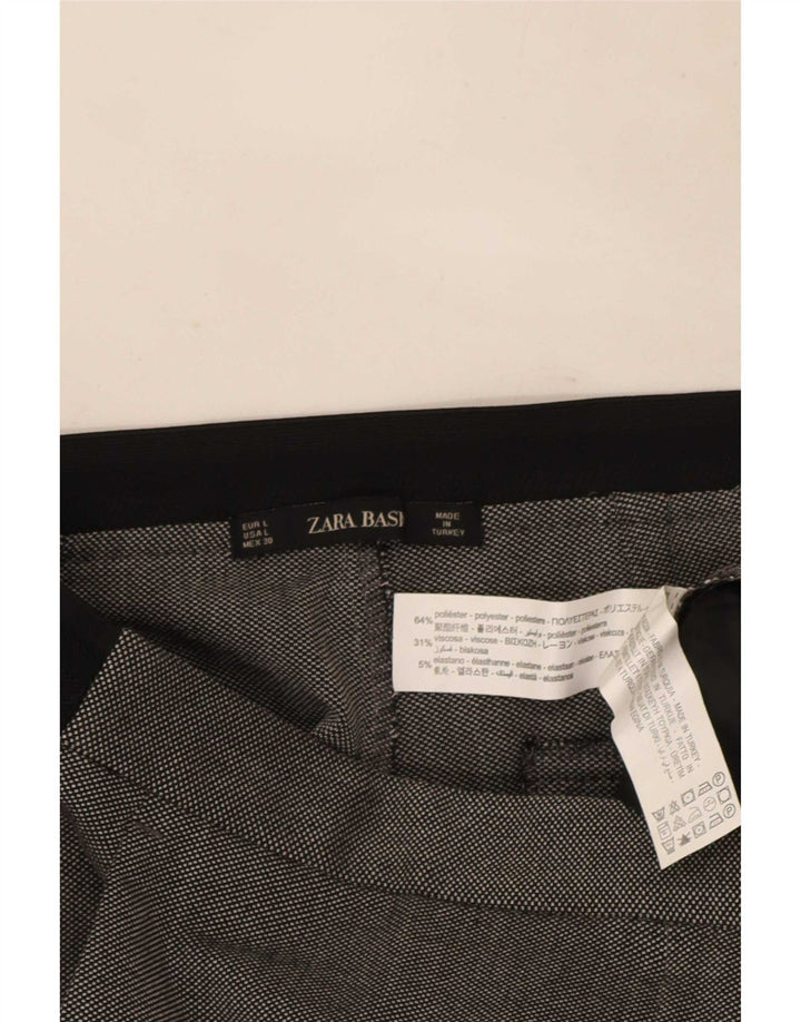 Slim-Anzughose für Damen von Zara, Größe L, W30, L28, Grau, Colourblock-Polyester