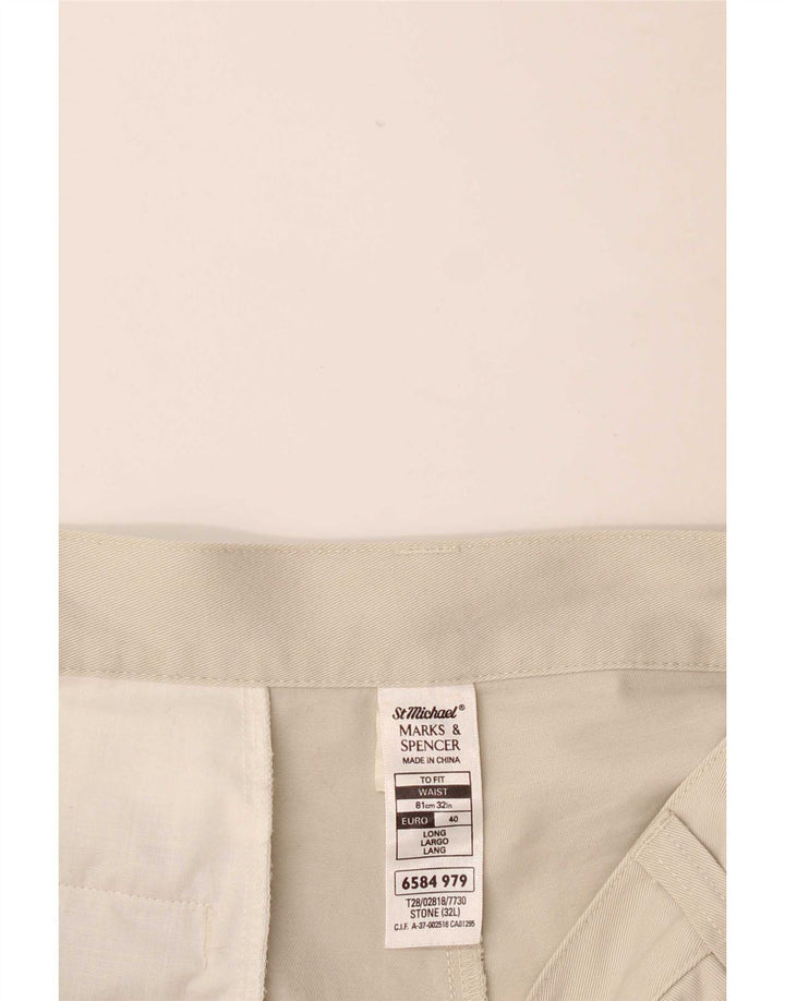 Marks & Spencer Herren-Chinoshorts, W32, mittelbeige Baumwolle