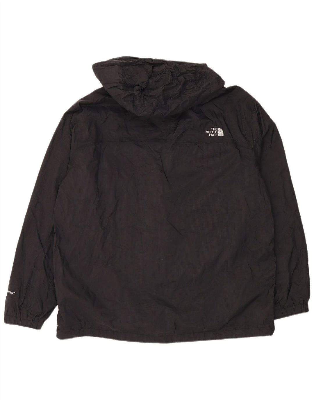 THE NORTH FACE Herren-Regenjacke mit Kapuze, UK 42 XL, schwarzes Nylon