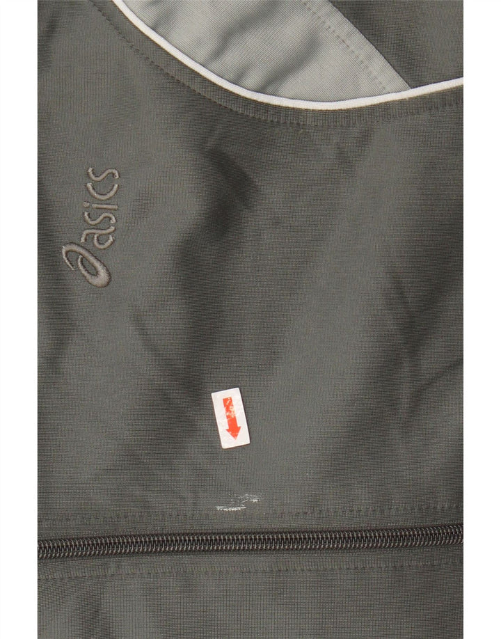 ASICS Herren-Kapuzenpullover mit Reißverschluss, XL, Grau, Farbblock