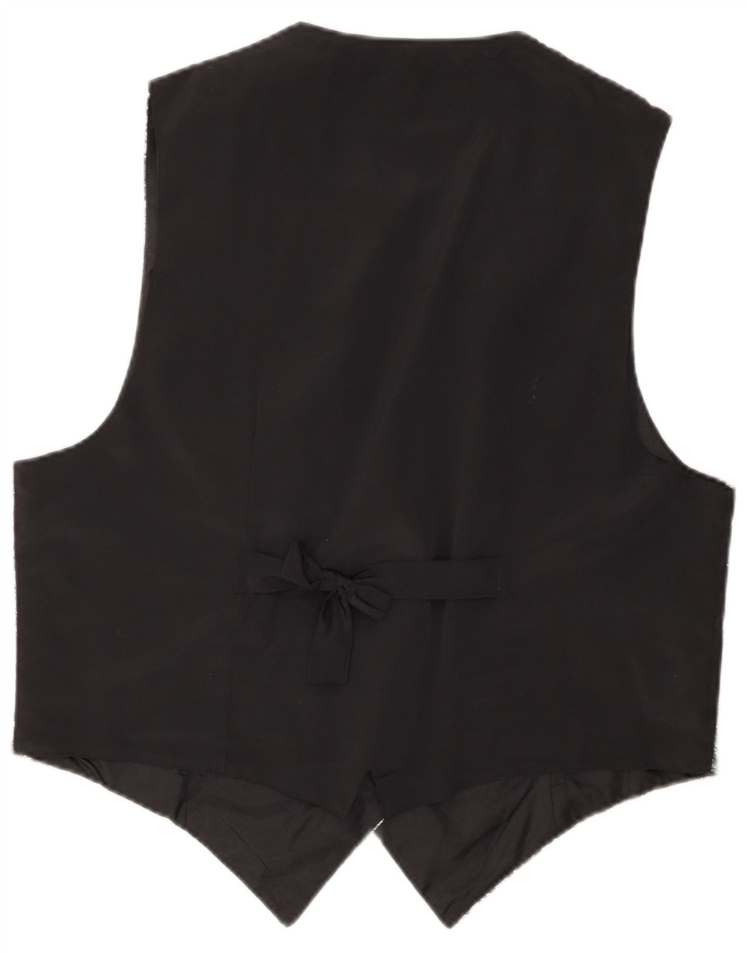 VINTAGE Damen Weste UK 18 XL Schwarz geblümtes Polyester