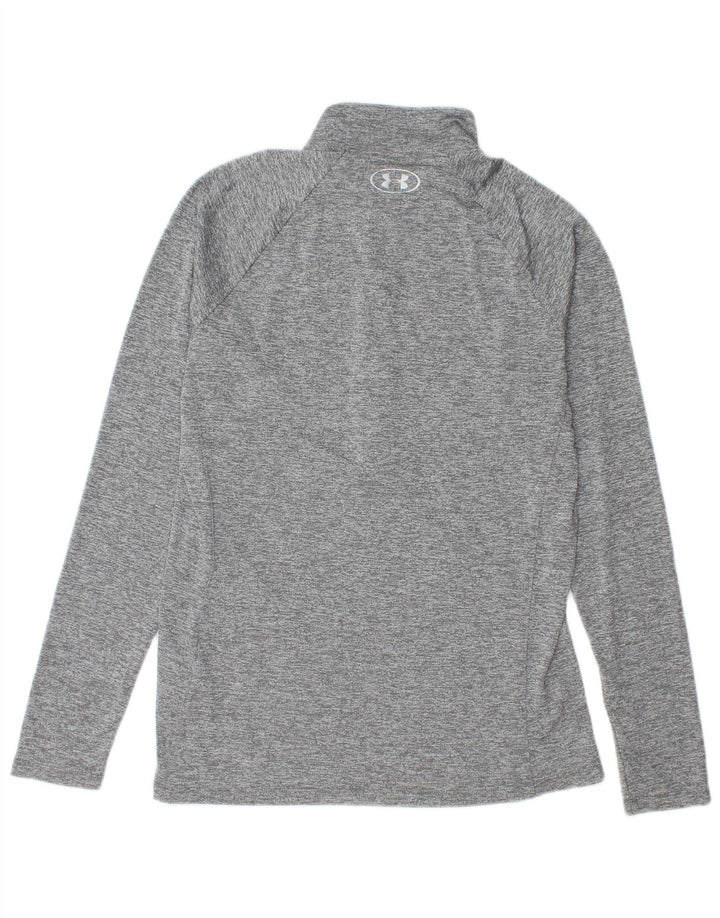 Under Armour Damen Heat Gear Pullover Trainingsanzug Top UK 14 Large Grau