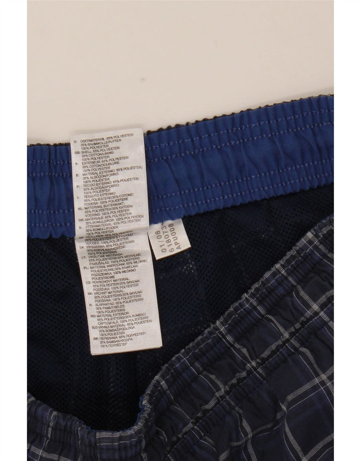 Adidas Herren-Badeshorts, groß, blau kariert, Polyester