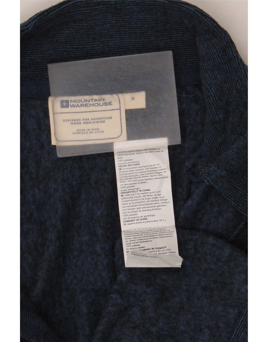 Mountain Warehouse Herren-Sweatshirt mit Reißverschluss am Kragen, mittelgroß, marineblau gefleckt
