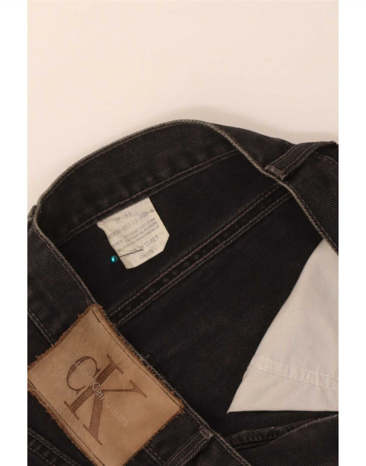 Calvin Klein Herren Straight Jeans W31 L33 Schwarze Baumwolle