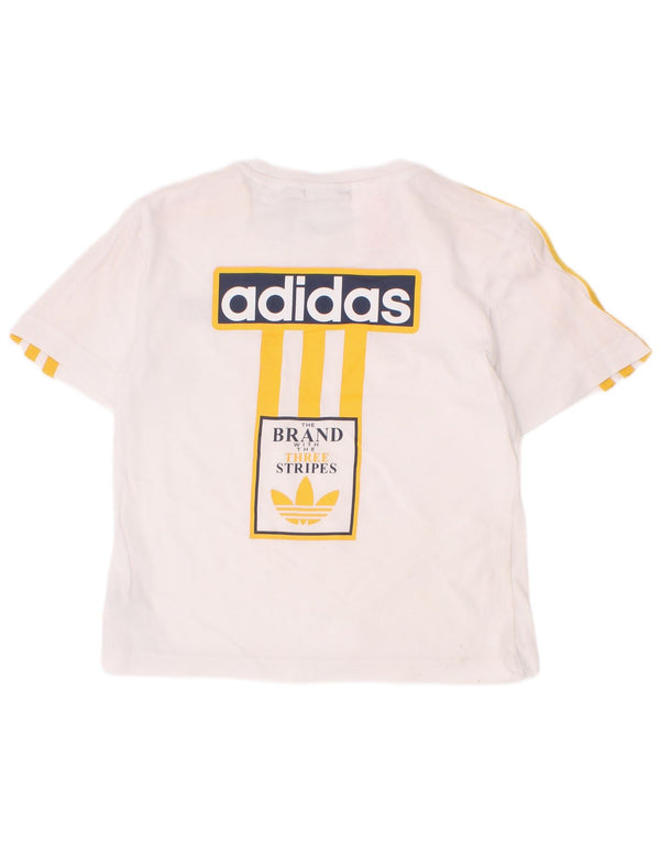 Adidas Jungen T-Shirt mit Grafik, 3–4 Jahre, weiße Baumwolle