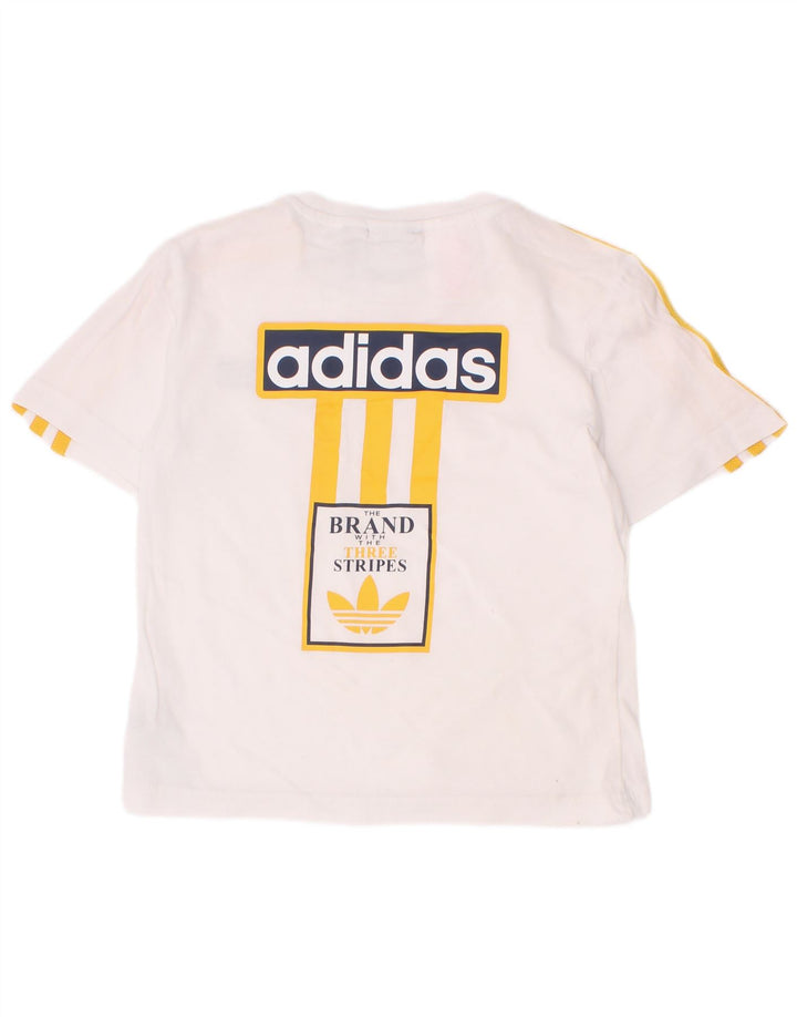 Adidas Jungen T-Shirt mit Grafik, 3–4 Jahre, weiße Baumwolle