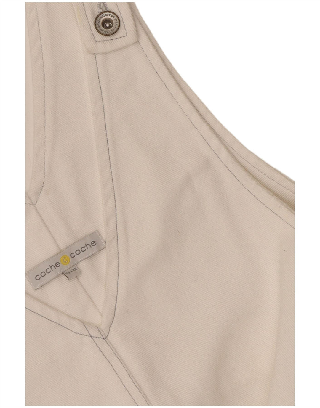Cache Denim-Latzkleid für Damen, Gr. 8, Weiß