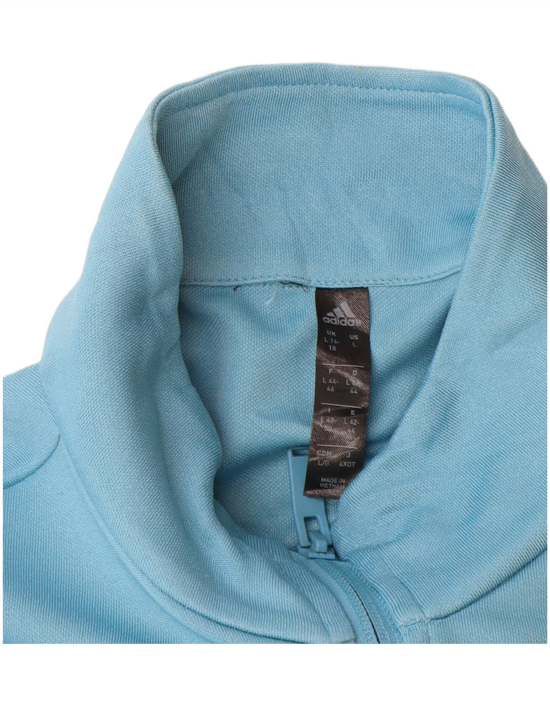 Adidas Damen-Trainingsanzugoberteil, UK, Größe 16/18, groß, blau, Farbblock