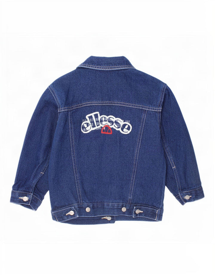 Ellesse Mädchen-Jeansjacke mit Grafik, 2–3 Jahre, marineblaue Baumwolle
