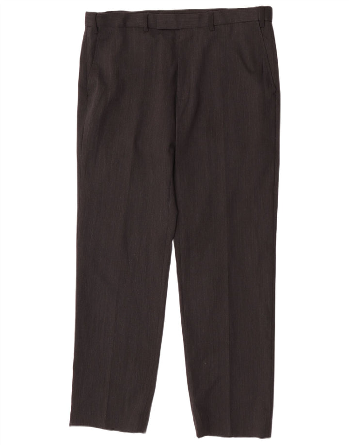 Marks & Spencer Herren-Anzughose in normaler Passform, W36, L31, graue Wolle