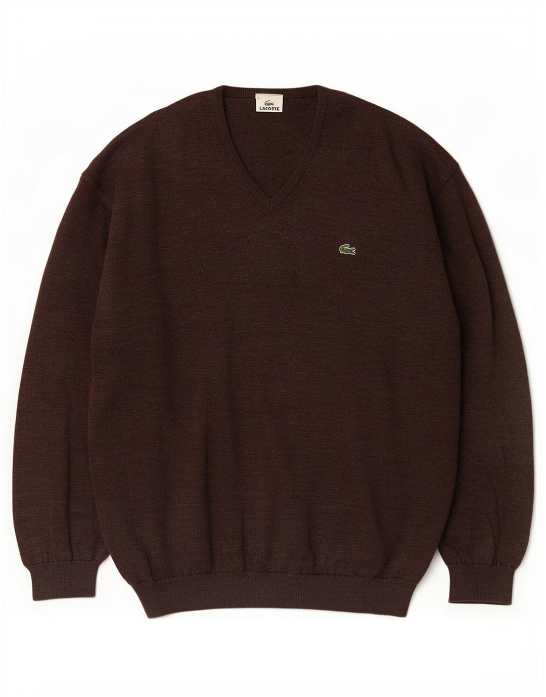 Lacoste Herren-Pullover mit V-Ausschnitt, Größe 6 XL, Braun