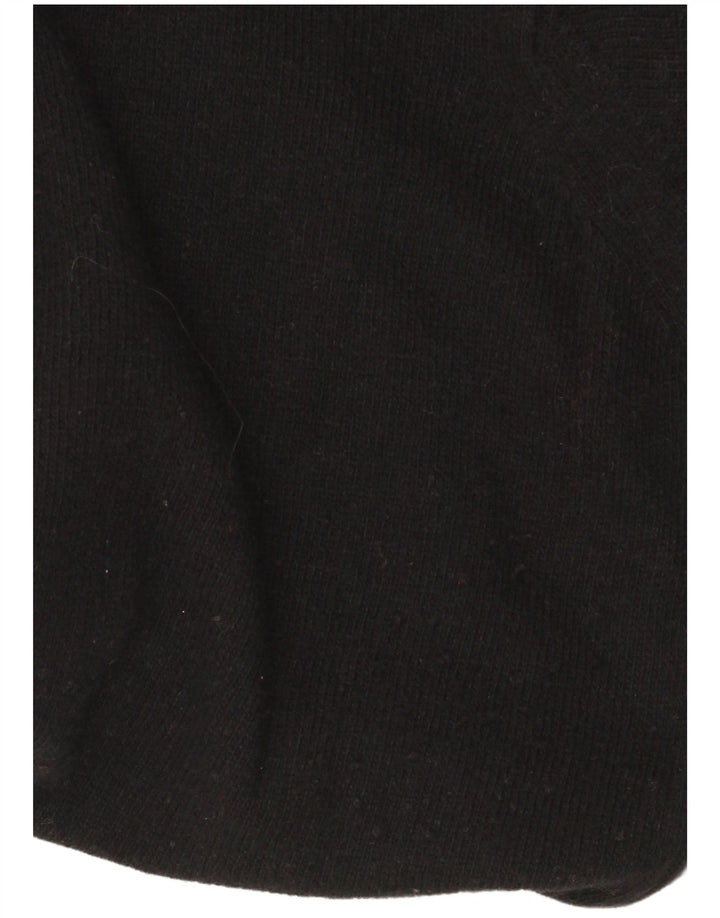 Zara Herren-Pullover mit V-Ausschnitt, große schwarze Wolle
