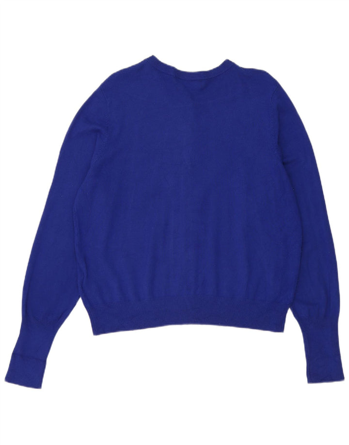 Marks & Spencer Damen-Cardigan-Pullover UK 14 Mittelblaue Viskose