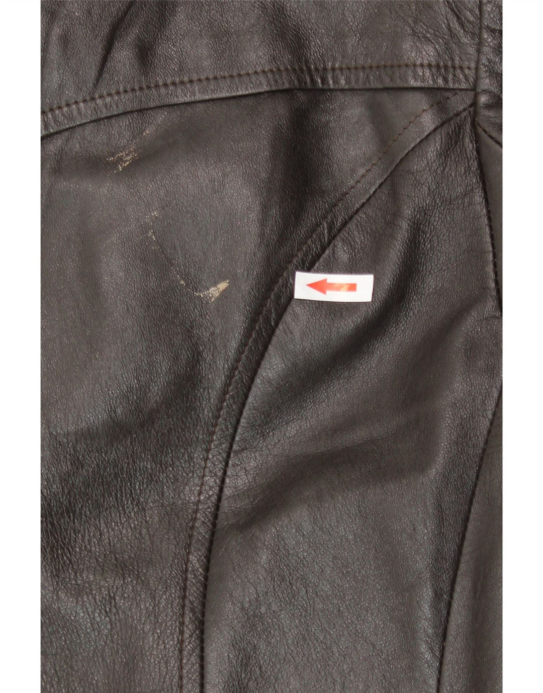 Vintage Damen Leder Trenchcoat UK 14 Mittelbraun