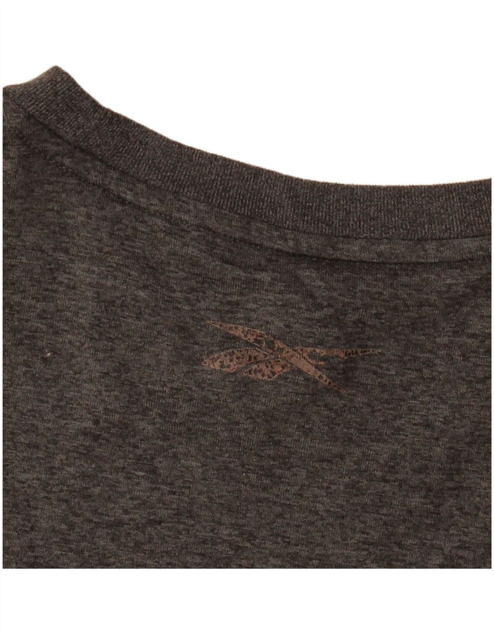 Reebok Herren T-Shirt Top Mittelgraues Polyester