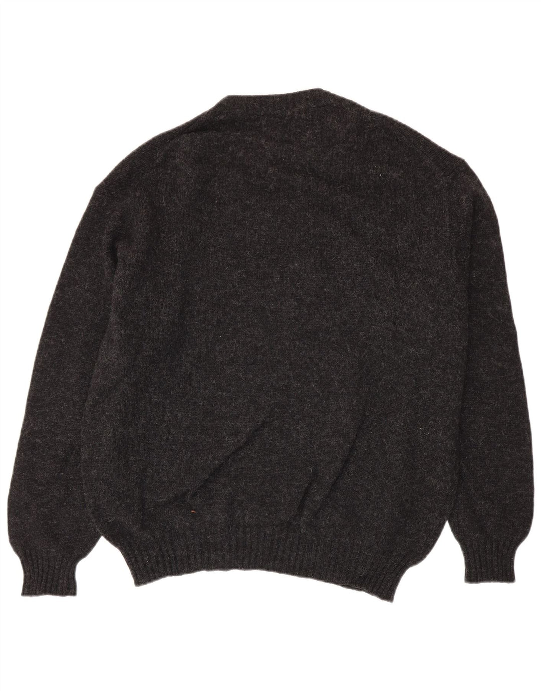 Benetton Herren-Pullover mit Rundhalsausschnitt, XL, Grau meliert