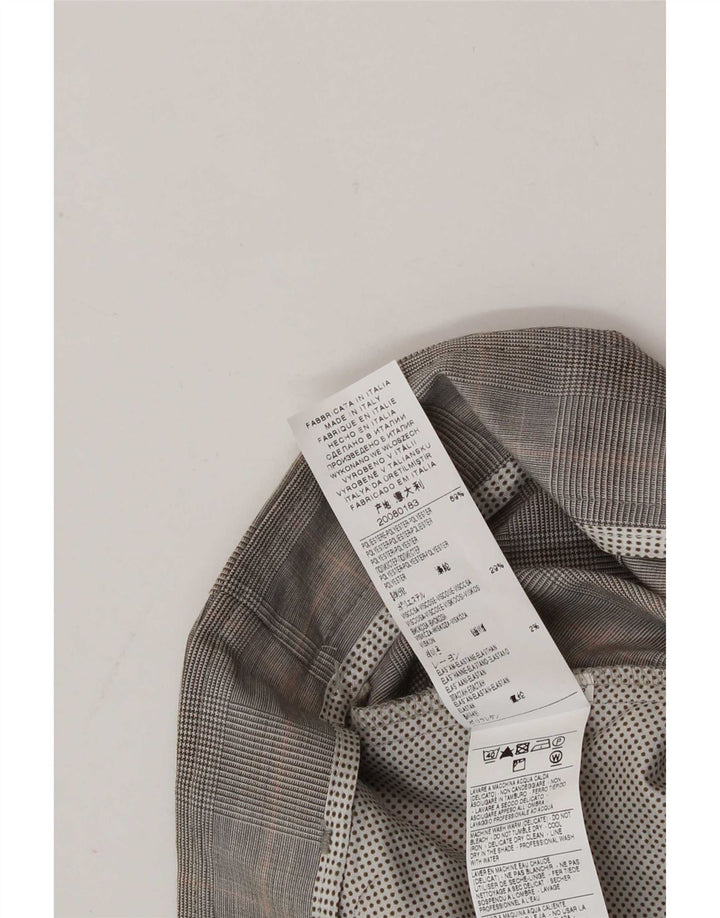 Sisley Slim-Anzughose für Damen, Größe 42, mittelgroß, W30, L33, grau kariertes Polyester
