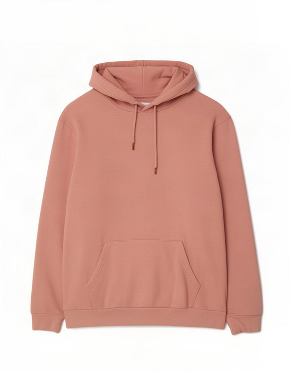 Zara Mens Hoodie Jumper XL Pink Cotton
