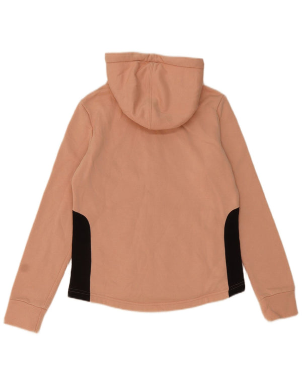 Puma Damen Zip Hoodie Pullover UK 12 Mittelrosa
