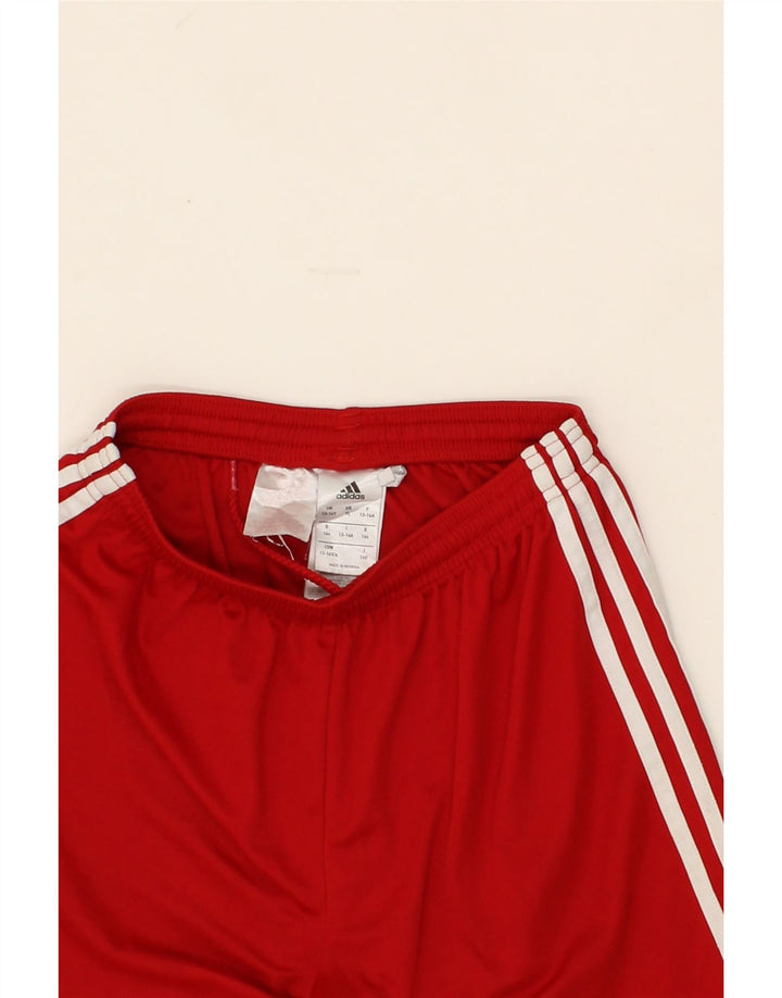 ADIDAS Boys Climalite Sport Shorts 13-14 Years Maroon Polyester Vintage Adidas and Second-Hand Adidas from Messina Hembry 
