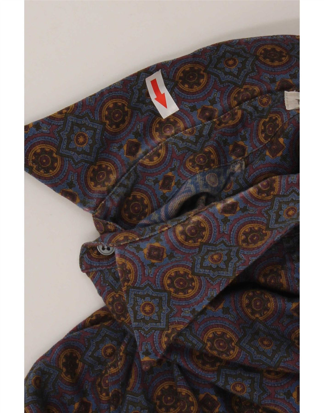 NANI BON Herrenhemd Größe 40 Mittelblau Ikat