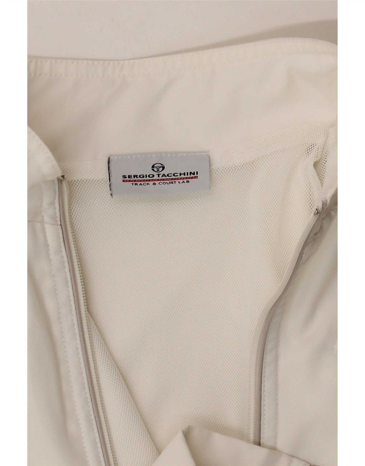 Sergio Tacchini Damen-Trainingsanzug, Oberteil, Jacke, Größe 14, mittelweiß