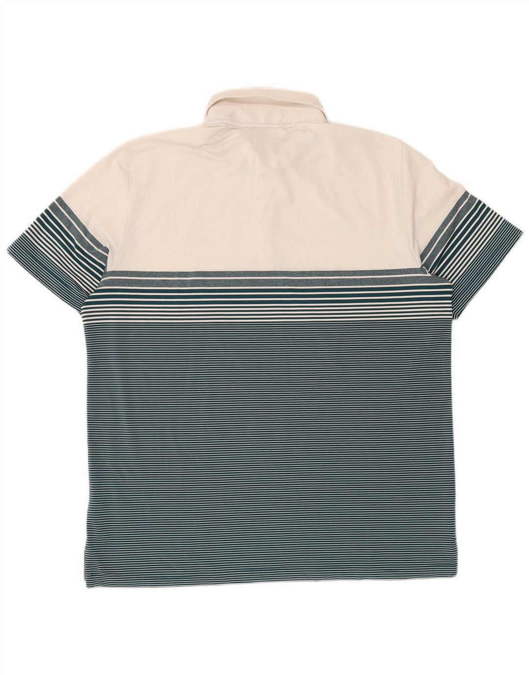 ADIDAS Herren Poloshirt XL Grün Nadelstreifen Polyester