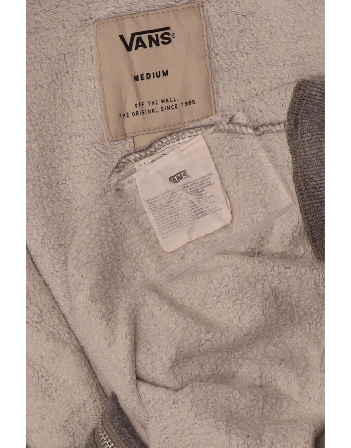 VANS Herren-Kapuzenpullover mit grafischem Reißverschluss, mittelgraue Baumwolle