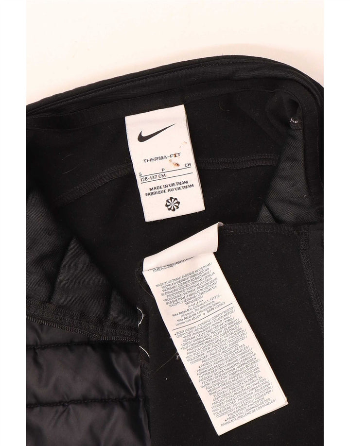 Nike Therma-Fit Pullover-Trainingsanzugoberteil mit Reißverschluss für Jungen, 8–9 Jahre, Größe S, Schwarz