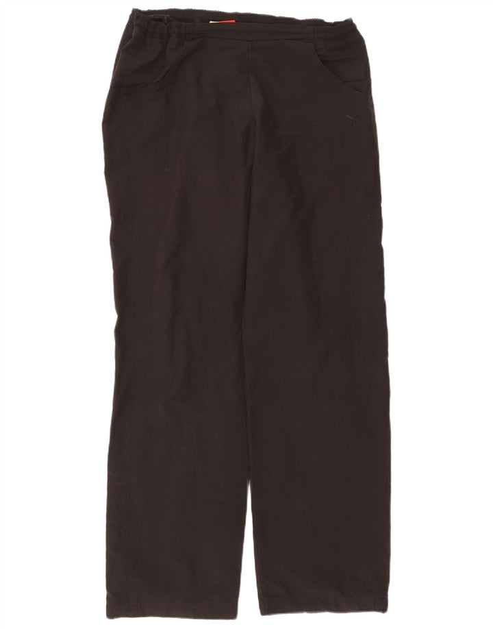 Puma Damen Straight Casual Hose UK 14 Medium W30 L31 Schwarz Polyester