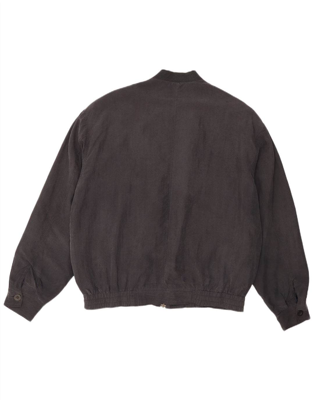 Vintage Herren Bomberjacke IT 48/50 Medium Mehrfarbige geometrische Seide