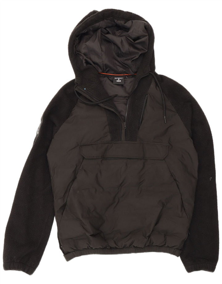 Superdry Herren Kapuzenpullover, wattierte Jacke, UK 36, Small, Schwarz, Farbblock