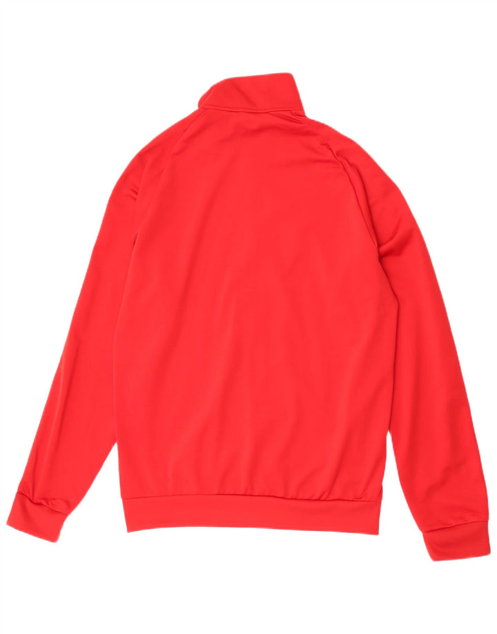 Adidas Herren-Trainingsanzug-Top-Jacke aus mittelrotem Polyester