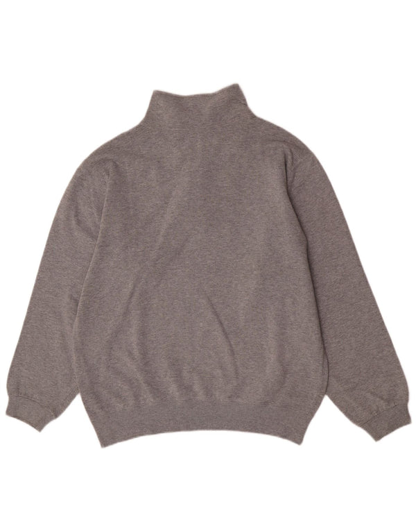 Champion Herren-Sweatshirt mit grafischem Reißverschluss, Größe S, Grau, Baumwolle