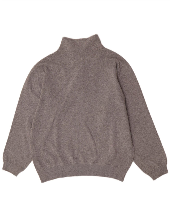 Champion Herren-Sweatshirt mit grafischem Reißverschluss, Größe S, Grau, Baumwolle