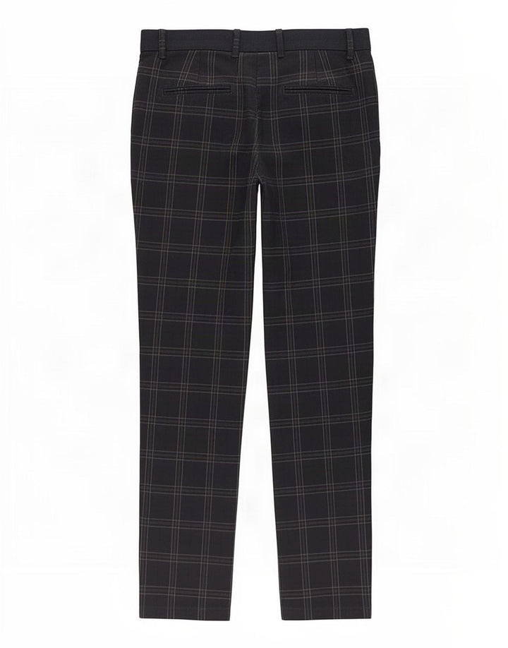 Zara Slim Chino-Hose für Damen, Größe M, W31, L29, Marineblau, kariert, Polyester