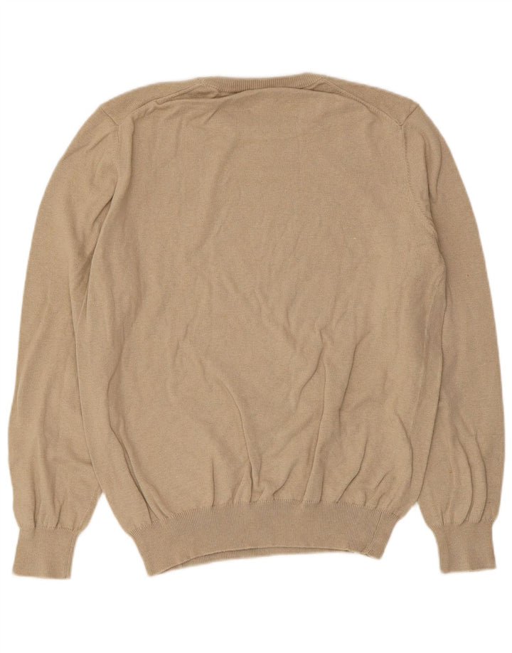 Refrigiwear Herren-Pullover mit Rundhalsausschnitt, mittelbeige Baumwolle