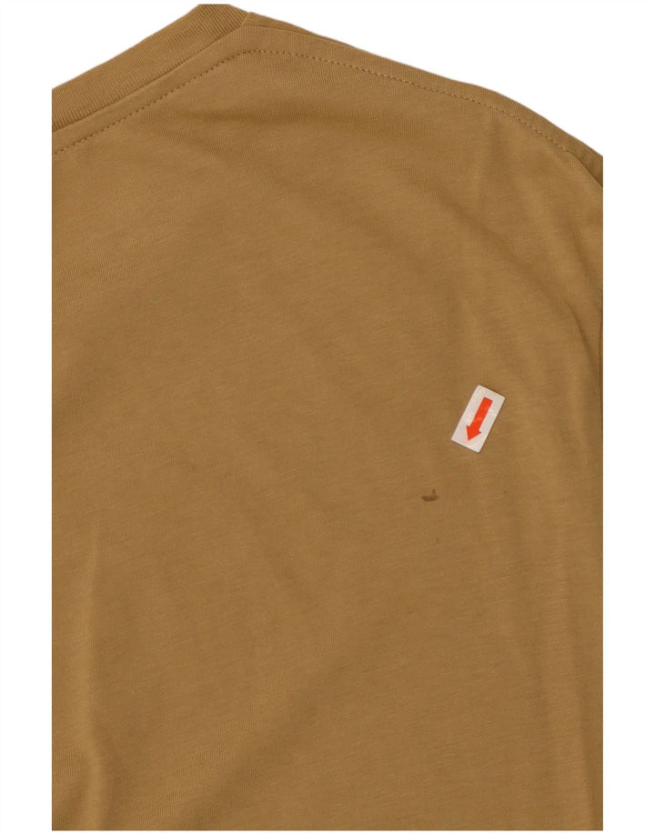 JACK WILLS Mens T-Shirt Top Large Beige Cotton